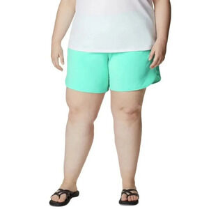 Columbia Plus Size Bogata Bay Stretch Shorts - Electric Turquoise 1X 2X